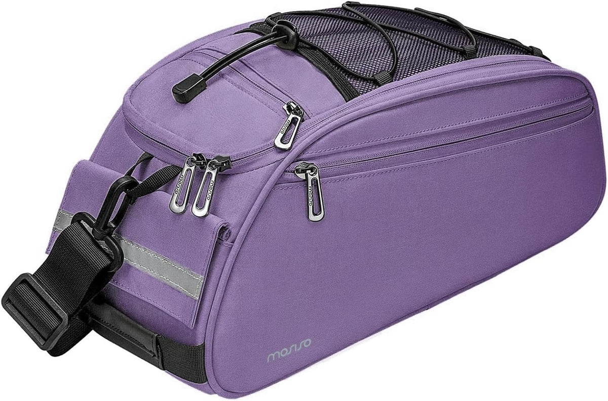 Waterproof Bicycle Rack Bag with Large Capacity and Reflective Strip - Rear Seat Pouch for Cycling