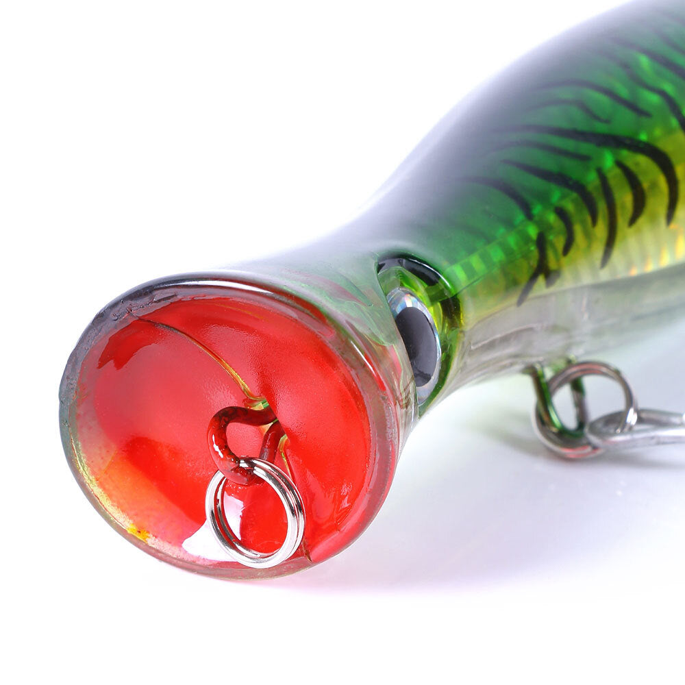 6pcs Popper Fishing Lures Set with 3D Eyes Topwater Baits 40g
