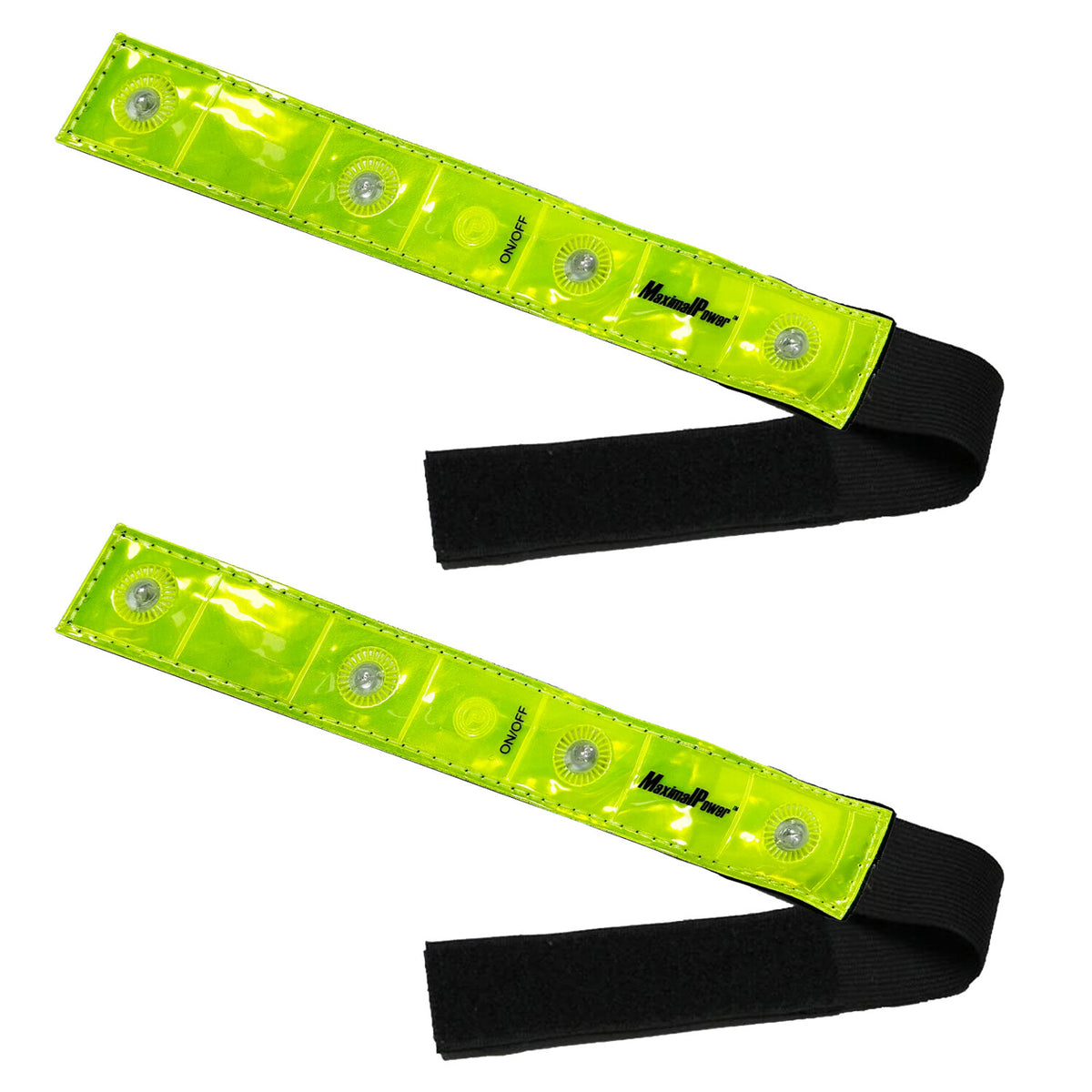 Reflective LED Armbands for Running & Cycling Safety - Pack of 2