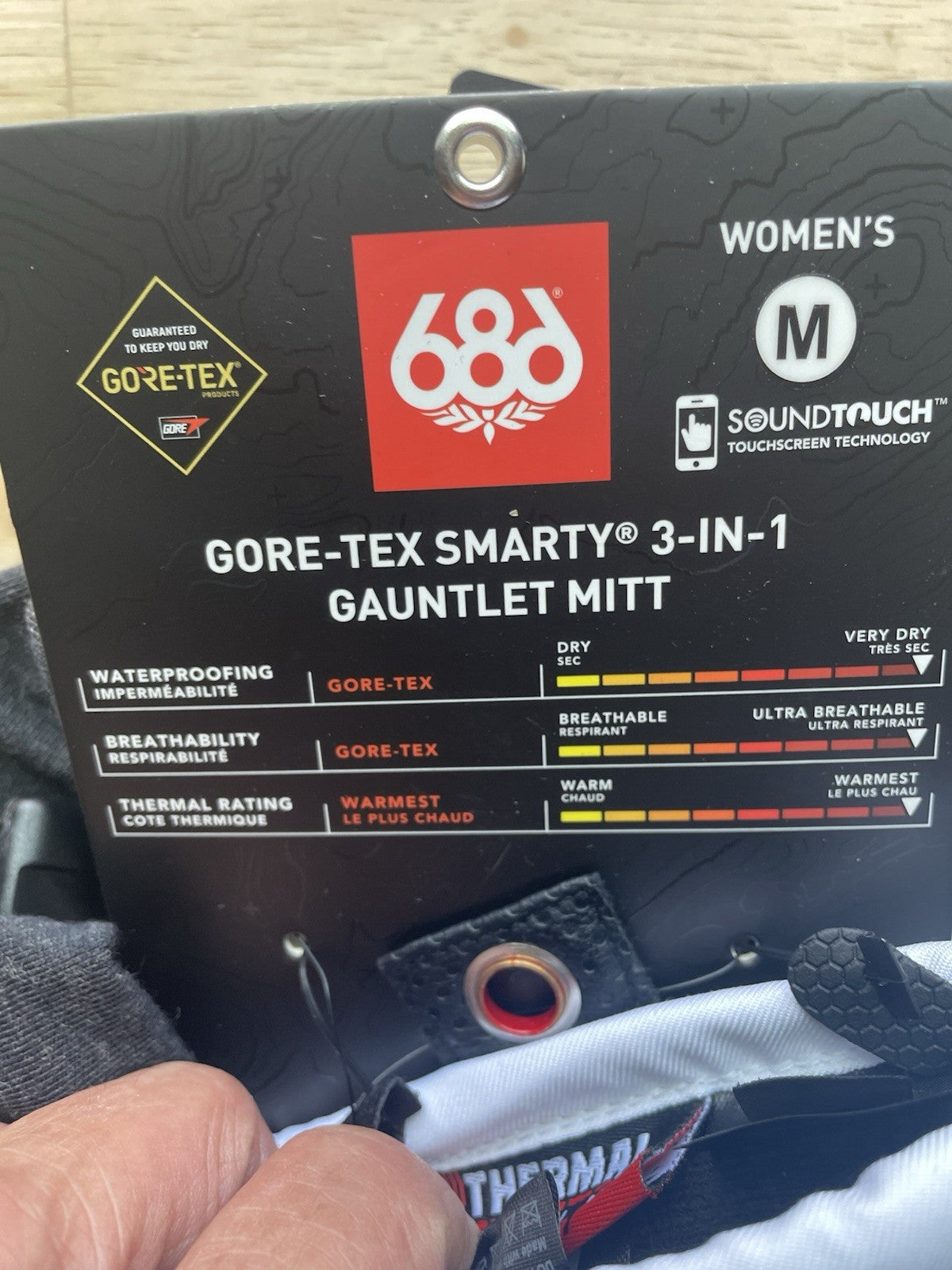 Women’s 3-in-1 GORE-TEX Ski & Snowboard Gauntlet Gloves Size Medium