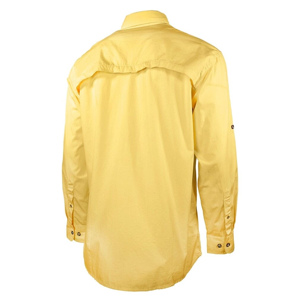Beretta UPF 50 Sun Protection Roll-Up Shirt Pale Yellow Cotton