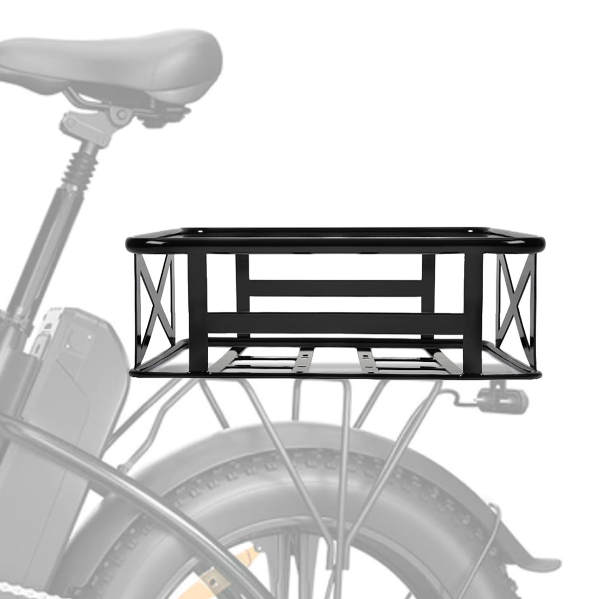 Steel Rear Bike Rack Basket Large Capacity for Mukkpet GM/GL & Suburban