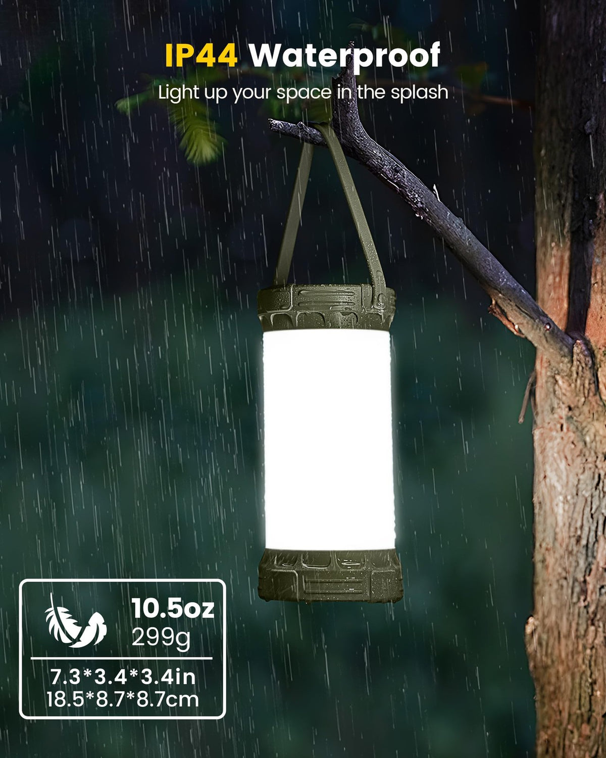 Ultra Bright Camping Lantern with 135 LEDs, 200H Runtime & 5000mAh Battery