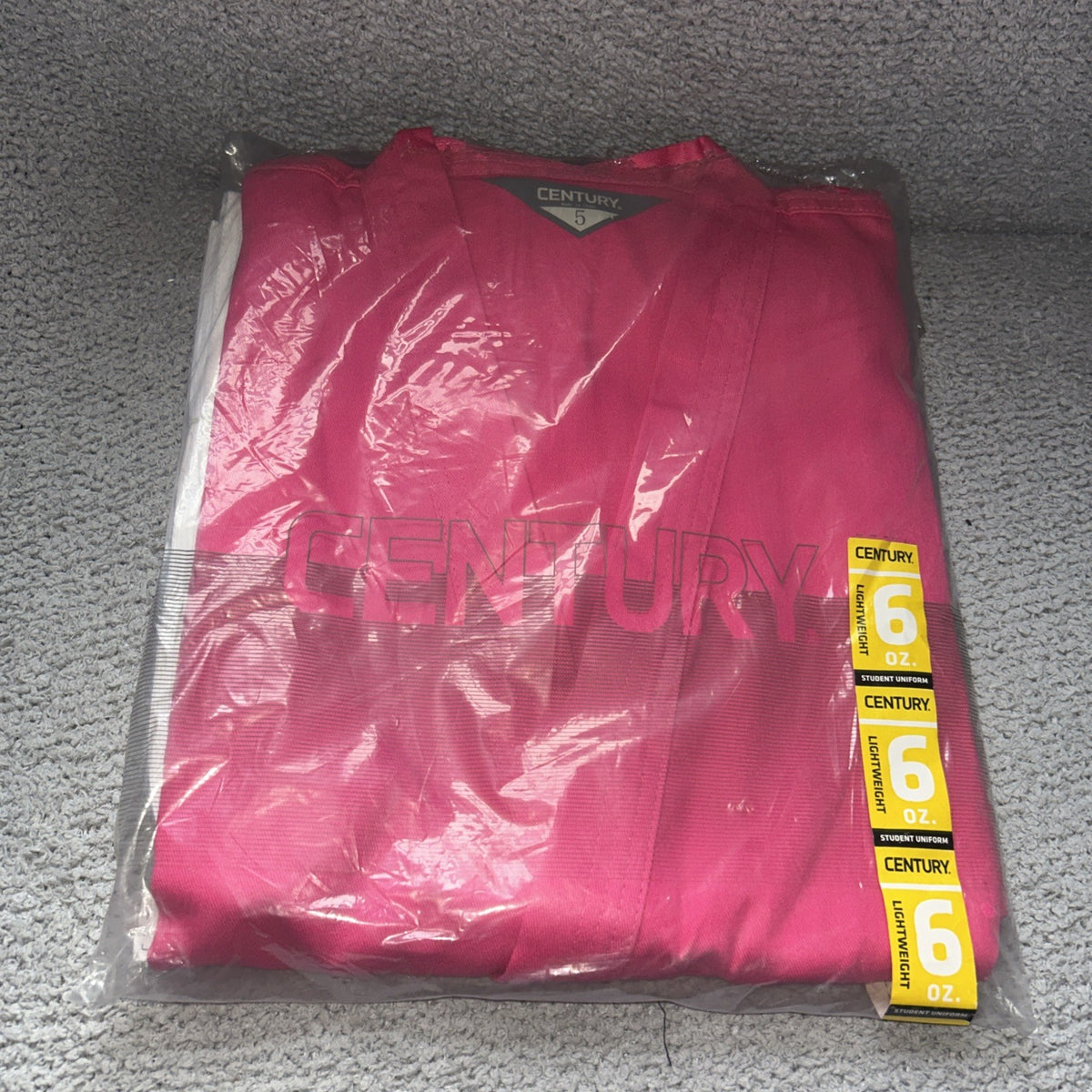 Lightweight Martial Arts Student Uniform Size 5 Pink with Belt - 6 oz