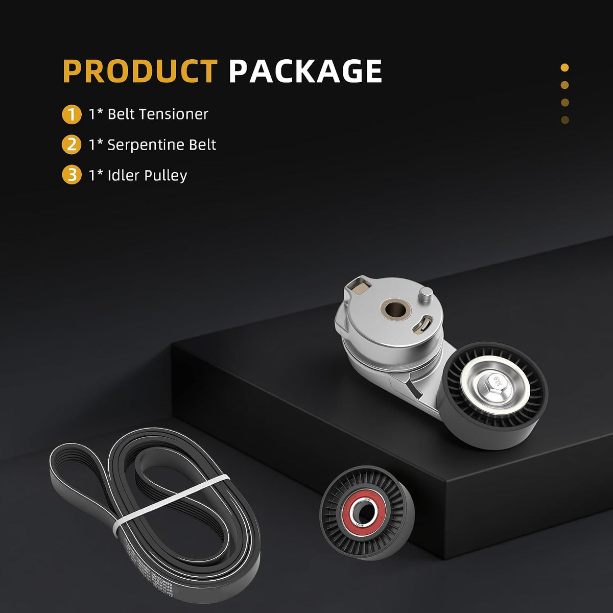 Serpentine Belt Tensioner Idler Pulley Kit for Dodge Ram 1500 2500 09-10