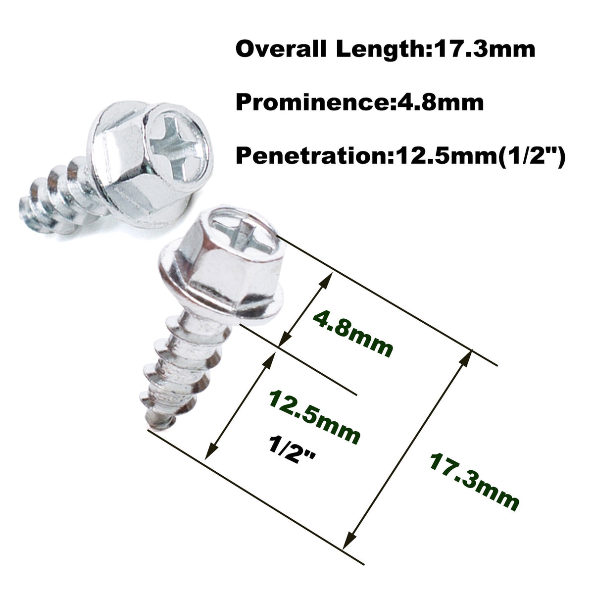 Shoe Spikes for Wading Boots - Heavy-Duty Screw-In Traction Studs 30 Pack
