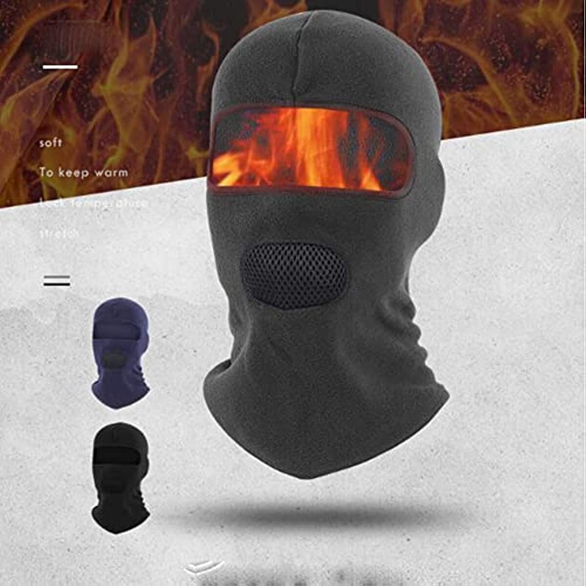 Unisex Thermal Ski Mask Fleece Full Face Cover for Winter Outdoor Sports