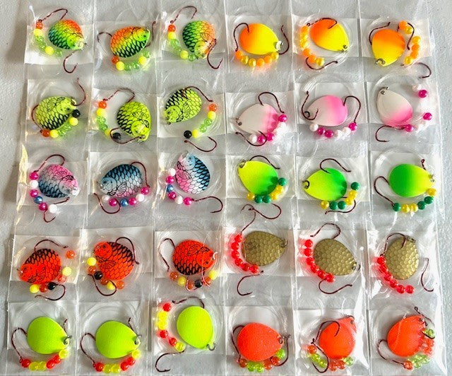 Walleye Crawler Harness Set with 36-Inch Length and #4 Colorado Blade - 30 Pack