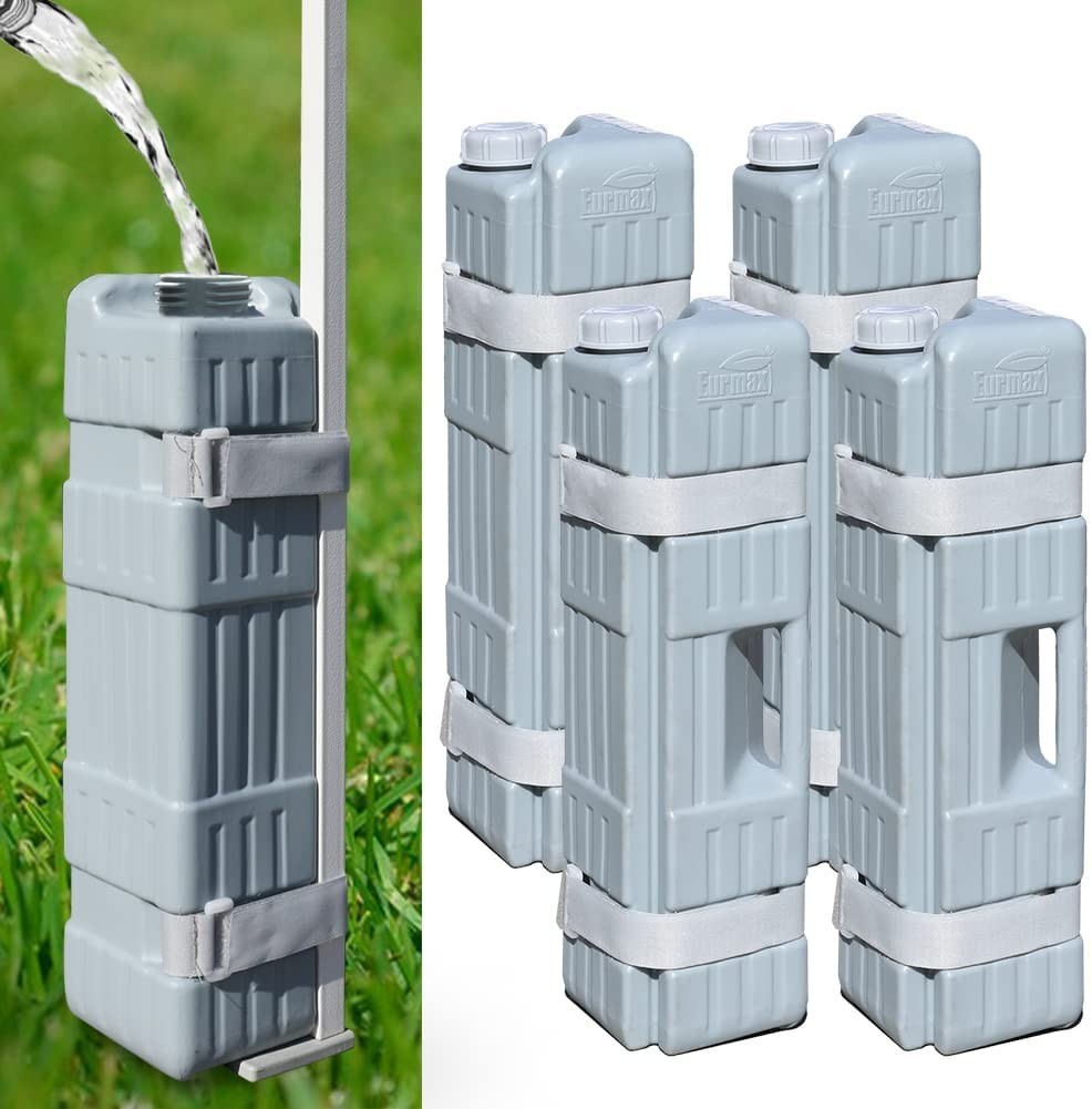 Universal Canopy Water Weights - 4-Pack Leg Stabilizer Bottles for Tents and Gazebos