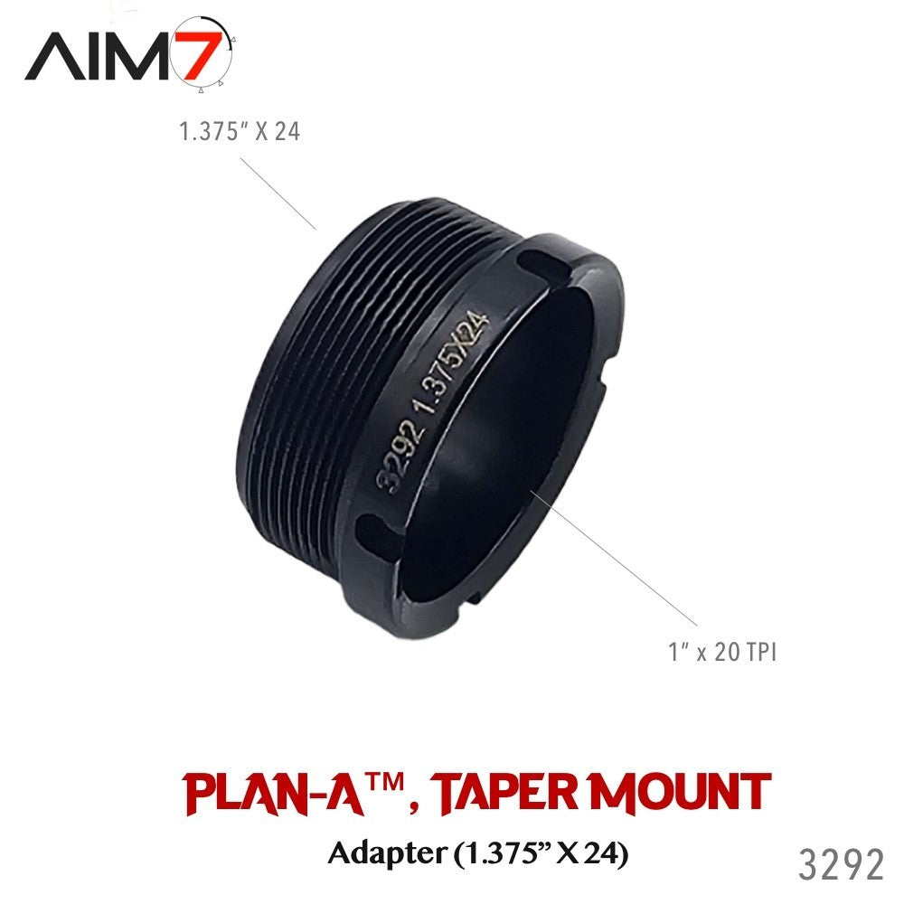 Bicycle Hub Adapter 1.375x24 to Plan A Taper Mount SUS303 Steel
