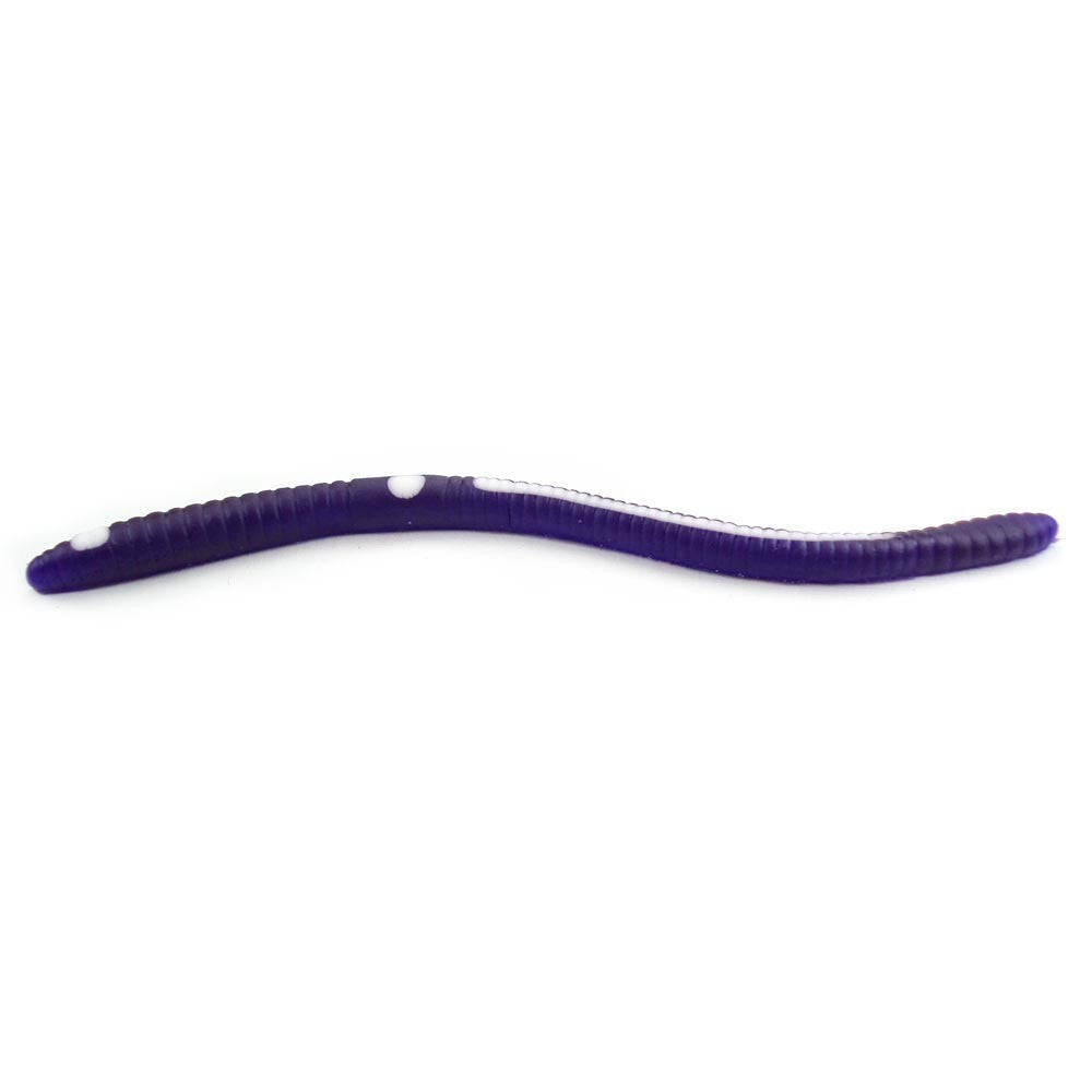 Pre-Rigged Bass Fishing Worms 12 Pack - Anise Scented Soft Plastic Lures