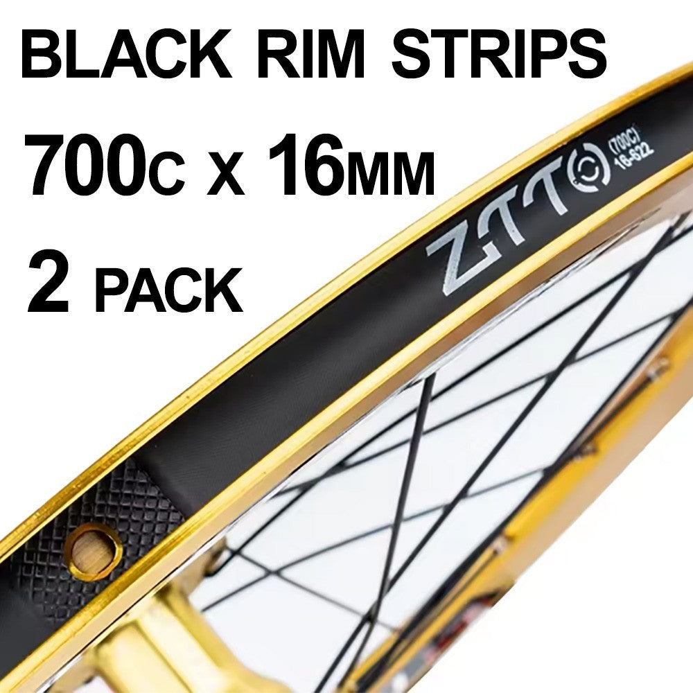 Bike Rim Strips 700c x 16mm Urethane Coated Nylon Pair Replacement for Rim Tape