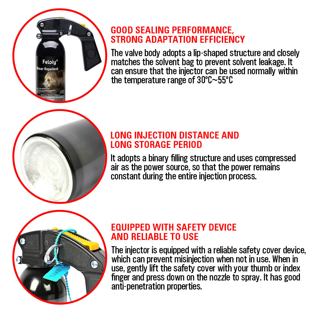 Bear Spray 16 oz - Maximum Strength Self-Defense with Holster
