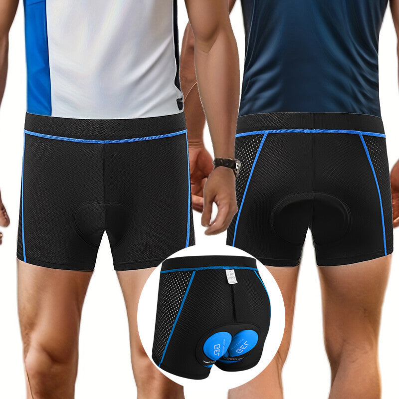 Men Padded Cycling Shorts with 5D Gel Padding - Breathable Biking Tights