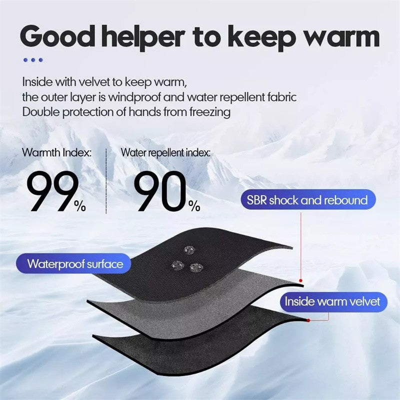 Waterproof Winter Gloves with Touch Screen Compatibility for Men and Women - Insulated Cold Weather Gloves