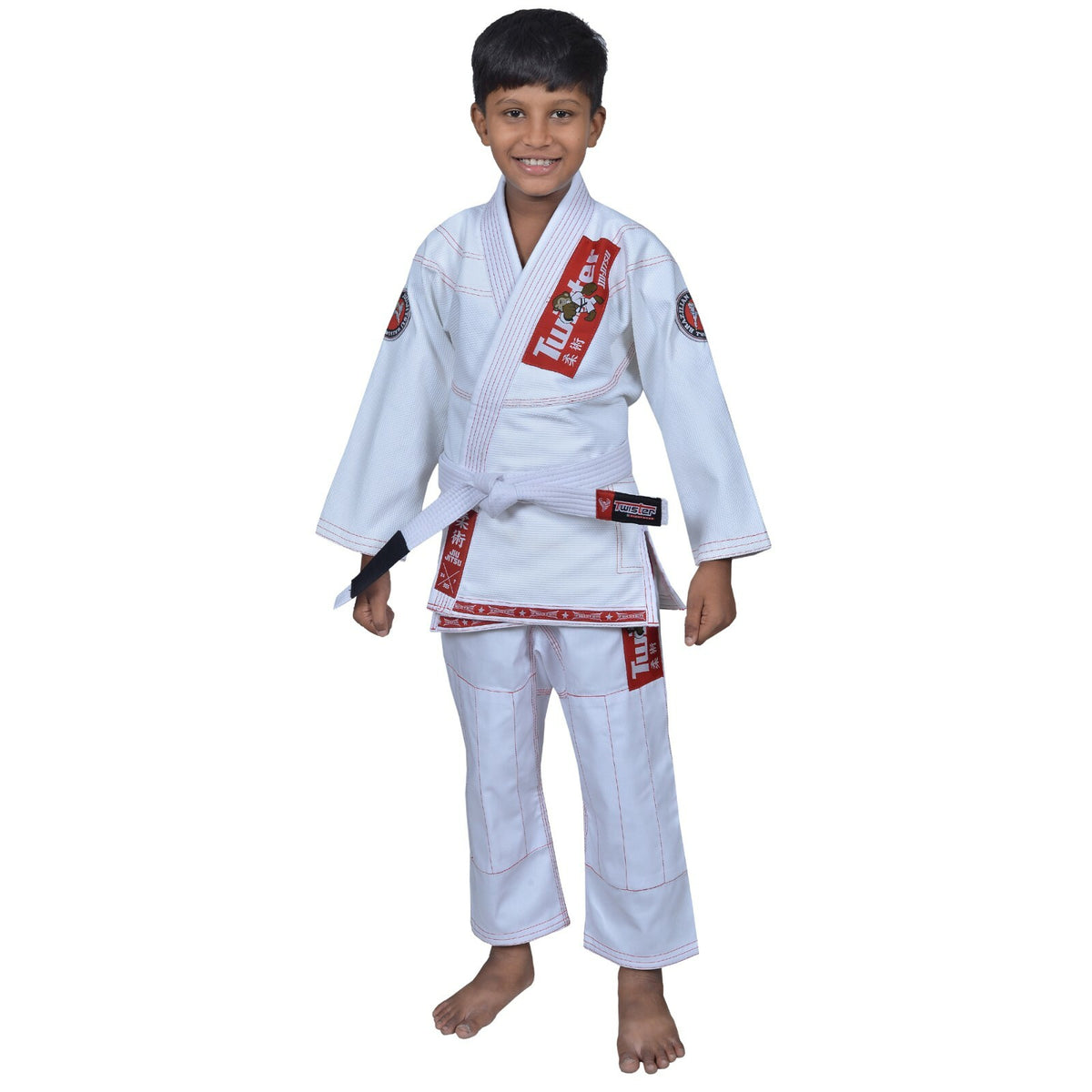 Kids Jiu Jitsu Gi Ultra Light Youth Martial Arts Uniform with Free Bag & Belt