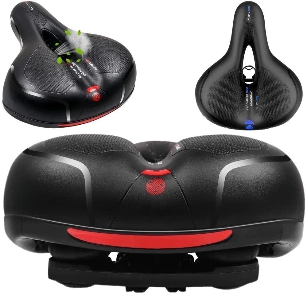 Extra Wide Gel Bicycle Saddle Seat Cushion for Comfort & Shock Absorption
