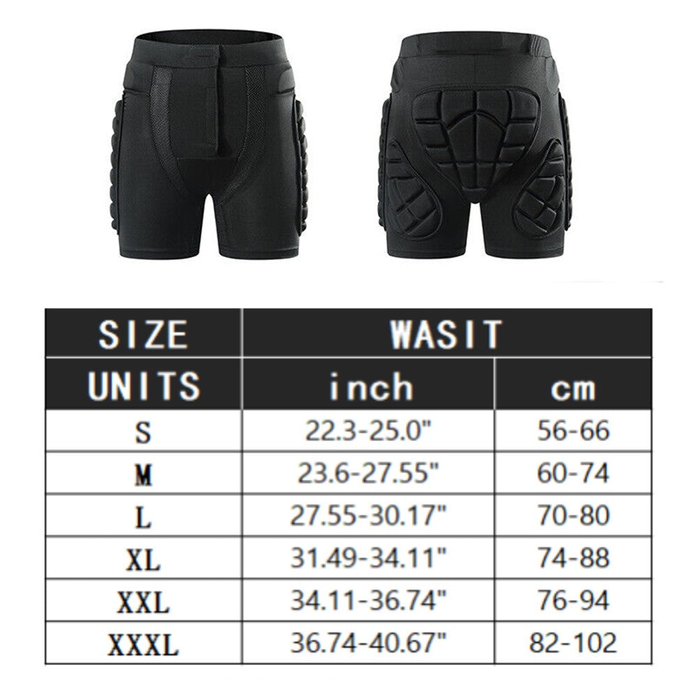 Impact Shorts Hip Protector Padded Shorts for Ski Snowboarding & Extreme Sports
