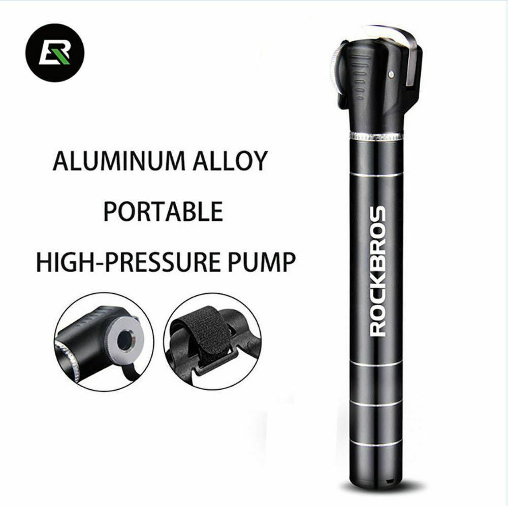 Mini Portable Bike Pump with Aluminium Alloy Handle & Reversible Valves