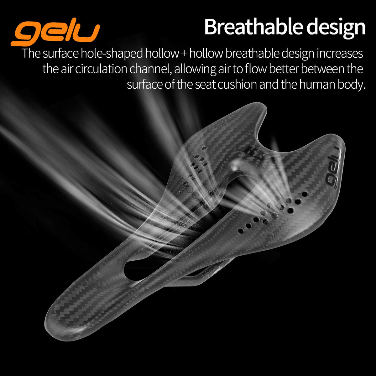 Ultralight Carbon Road Bike Saddle Racing Seat Breathable 55g