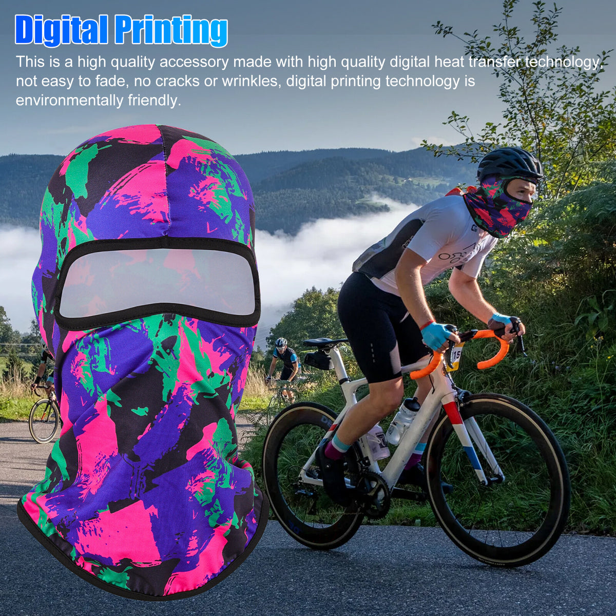 High Elasticity UV Protection Breathable Face Mask for Outdoor Activities