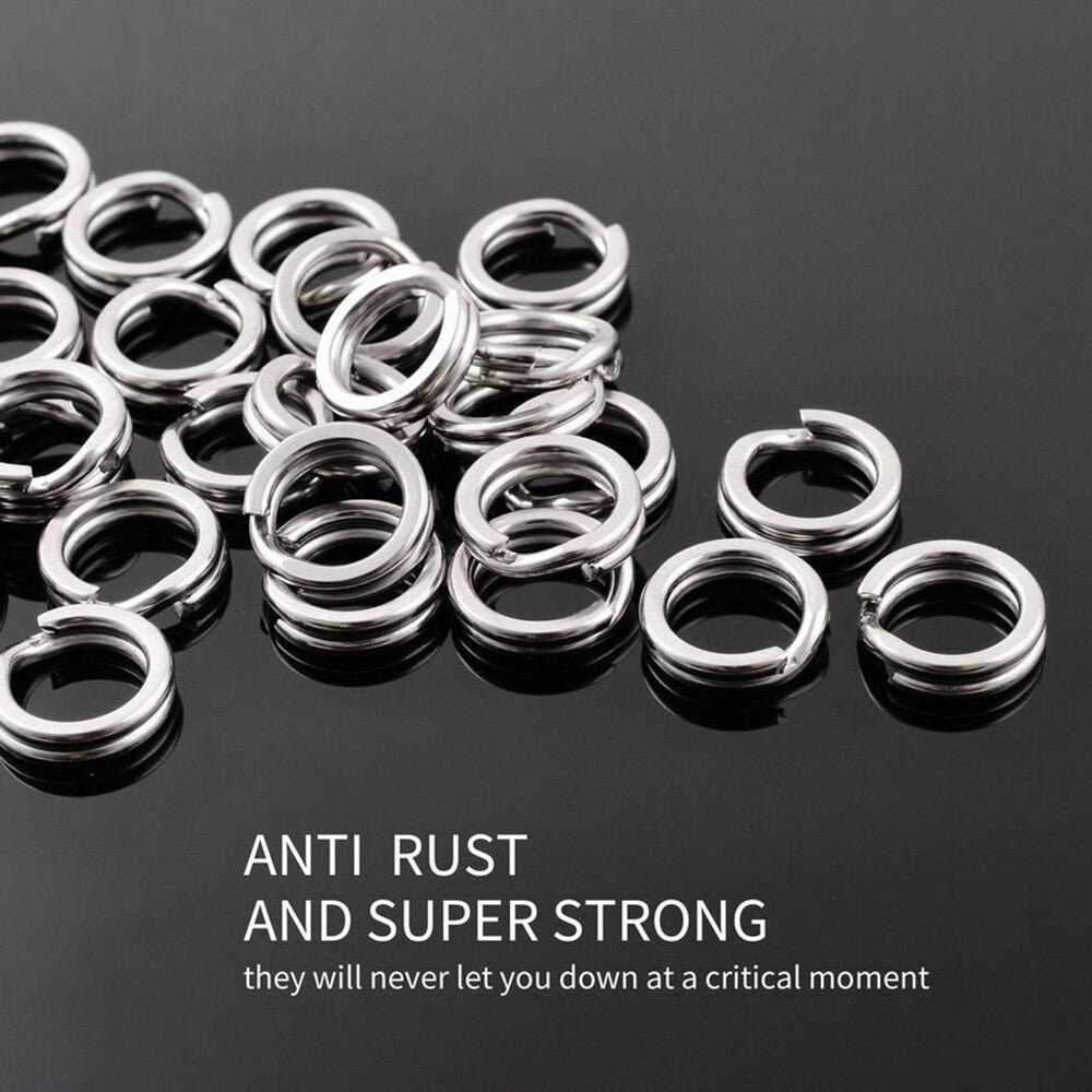 Heavy Duty Stainless Steel Fishing Split Rings for Saltwater Big Game Tackle