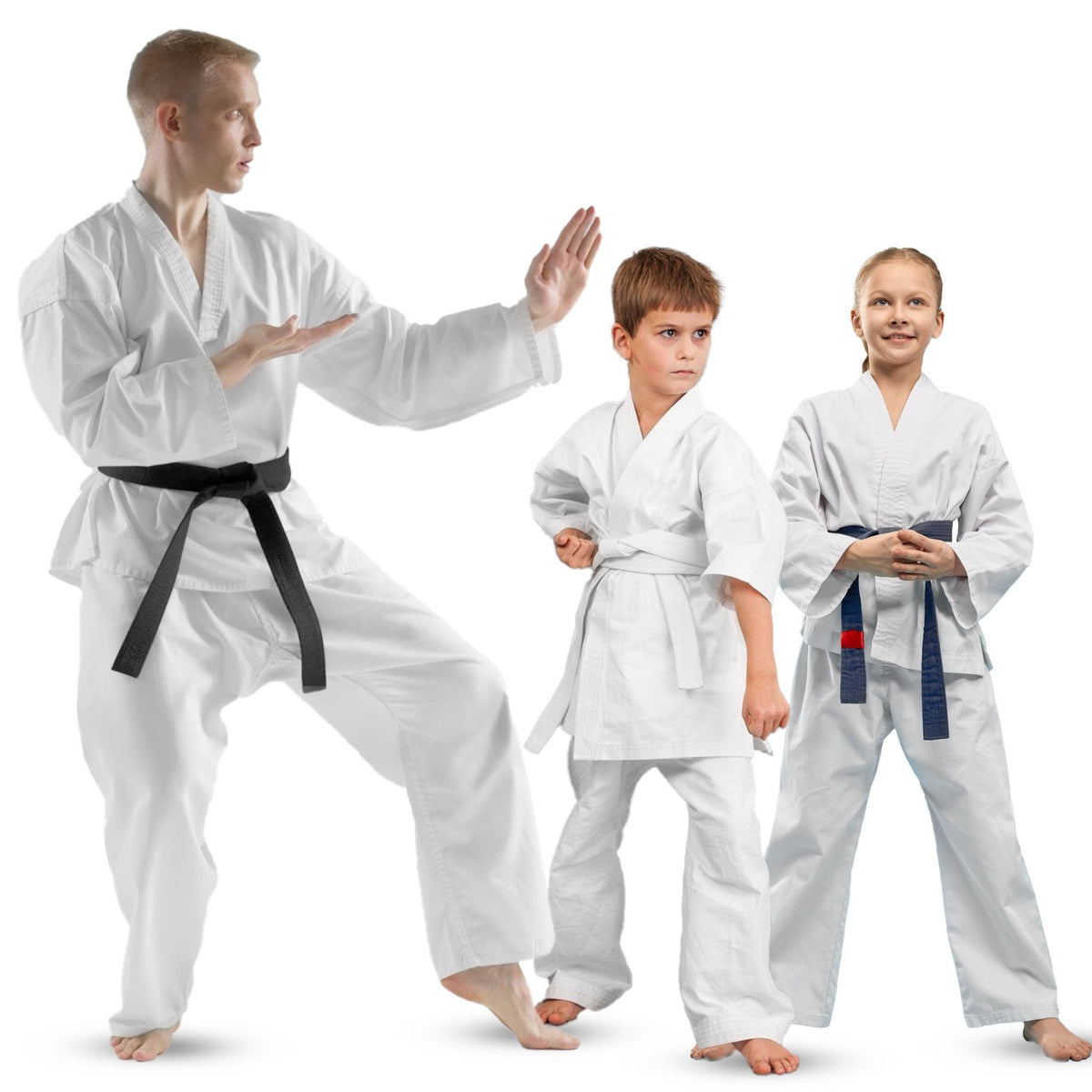 Lightweight Martial Arts Karate Gi Uniform for Kids & Adults with Belt