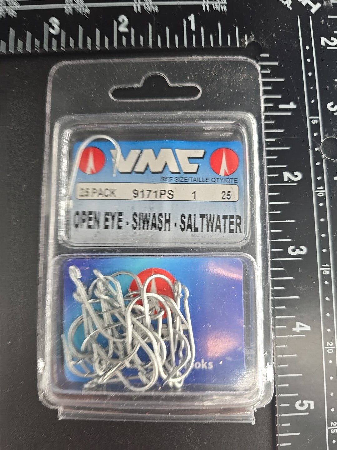 25 Pack VMC Open Eye Hooks Size 1 for Crafting & Hardware