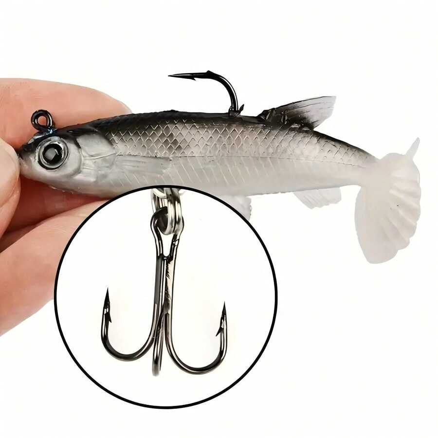 Pre-Rigged Soft Plastic Swimbaits for Freshwater & Saltwater Fishing - Multiple Sizes