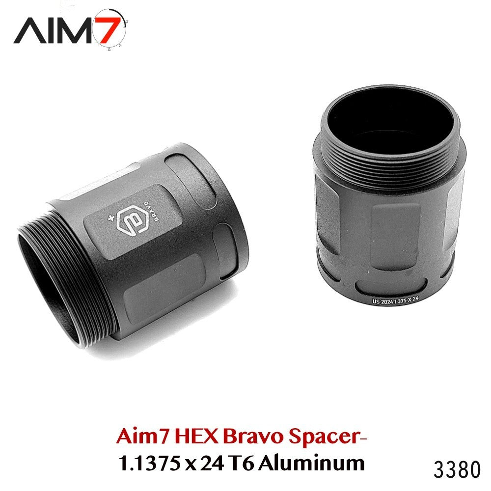 Aim7 Bravo 1.5 Inch Tube Spacer 1.375x24 HUB Thread Extension Aluminum