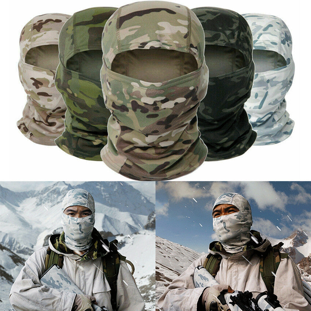 Men's Tactical Full Face Mask Outdoor Army Balaclava Breathable Helmet