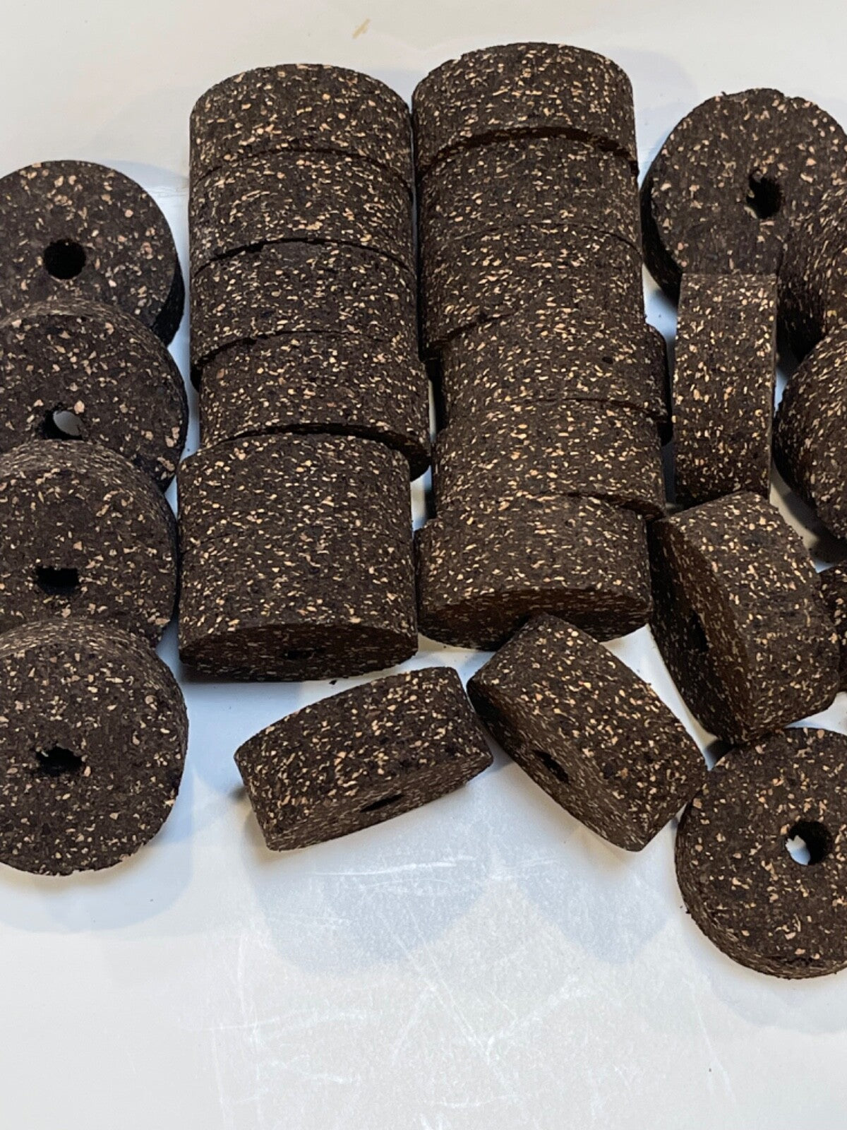 Natural Cork Rings 1 1/4 Inch - Micro Flake Burnt and Burl Handles