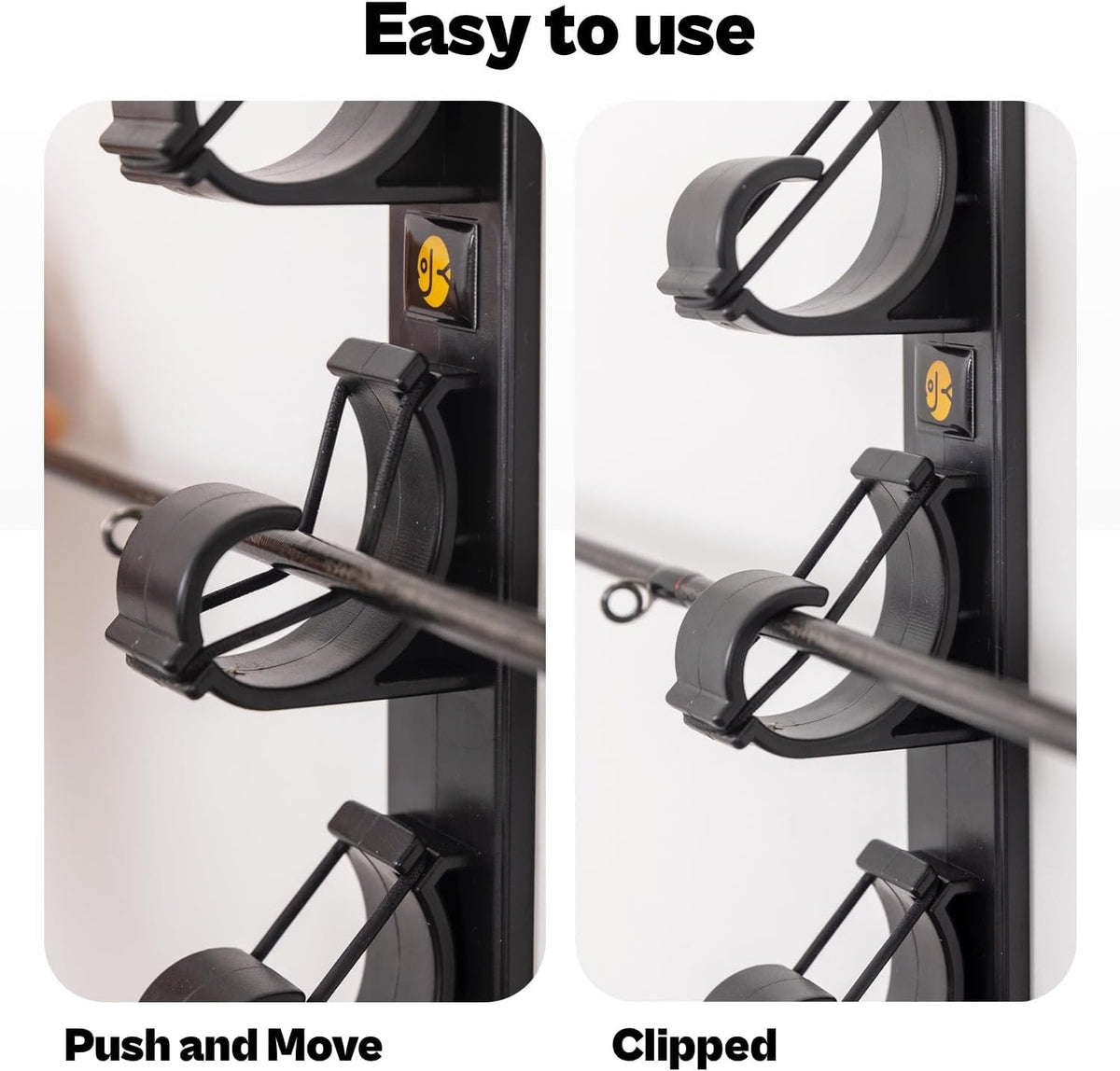 Wall Mount Fishing Rod Holder Rack - Horizontal & Ceiling Storage for Garage