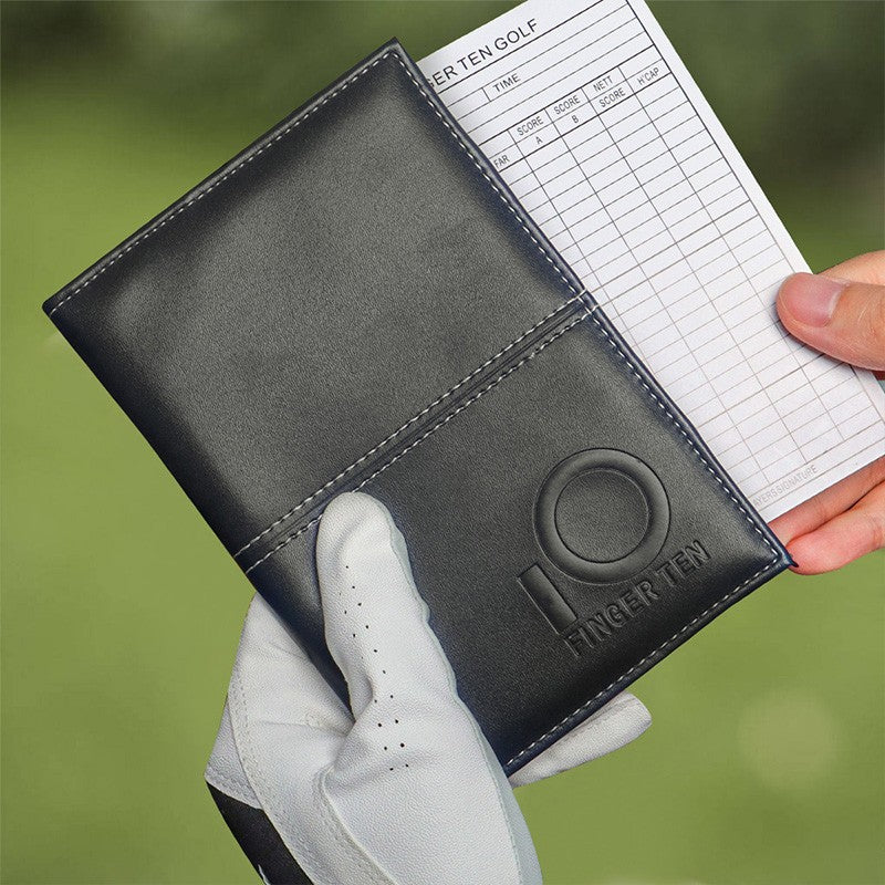 Golf Yardage Scorecard Holder Leather Book with 2 Pieces - Sunfish Style