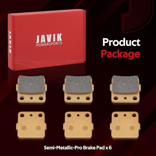 Semi-Metallic Brake Pads for Yamaha ATV Banshee Warrior Raptor 350 660