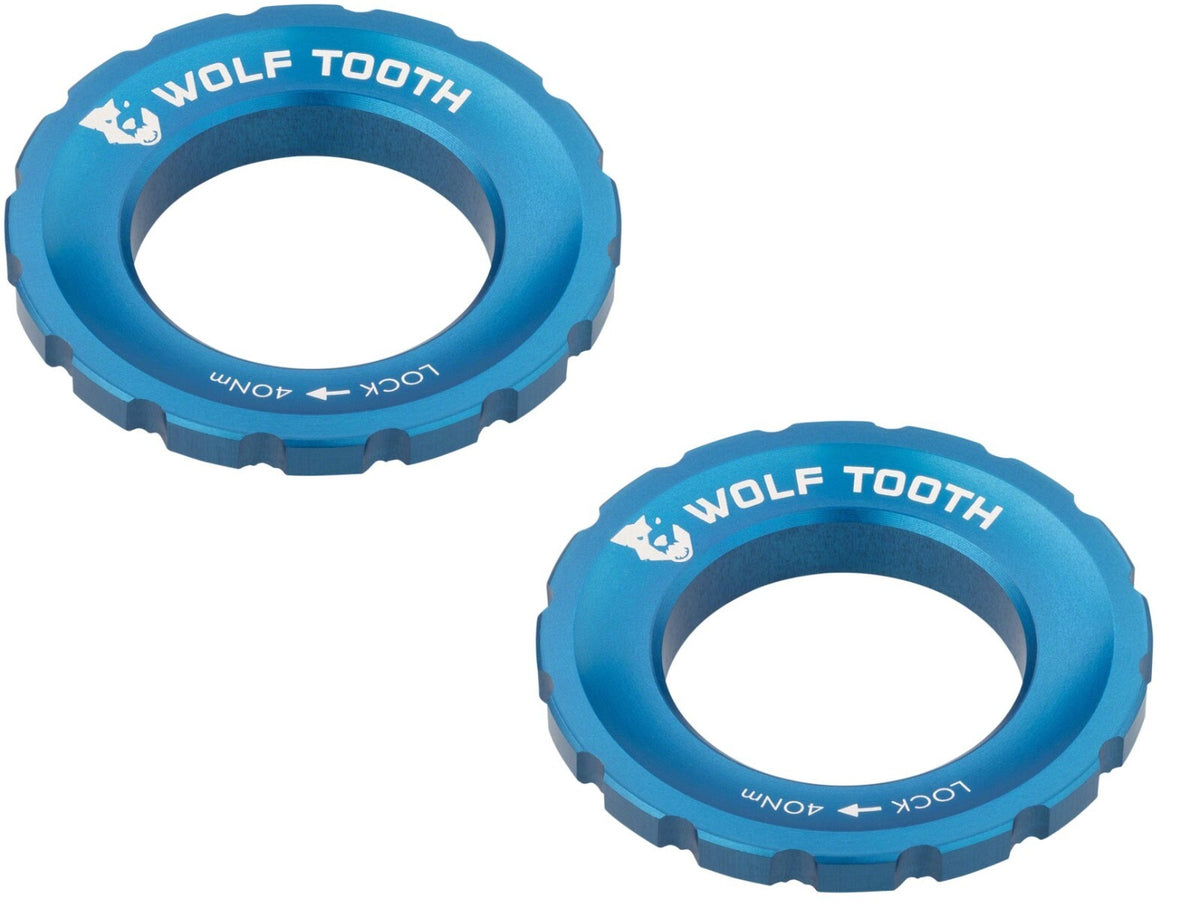 2 Pack Bicycle CenterLock Rotor Lockring Set - External Splined Aluminum