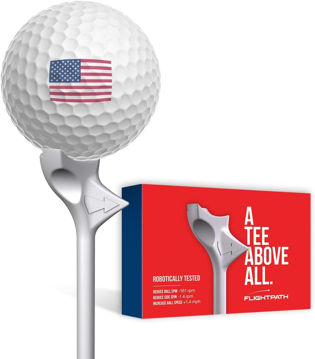 Golf Tees 8 Pack 3 1/4 Inch Durable Plastic Zero Friction Golf Tees