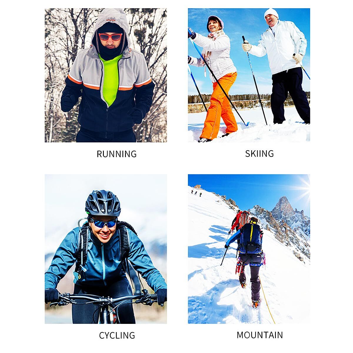 Sun Protection Balaclava Hood Face Mask for Outdoor Sports - 4 Pack