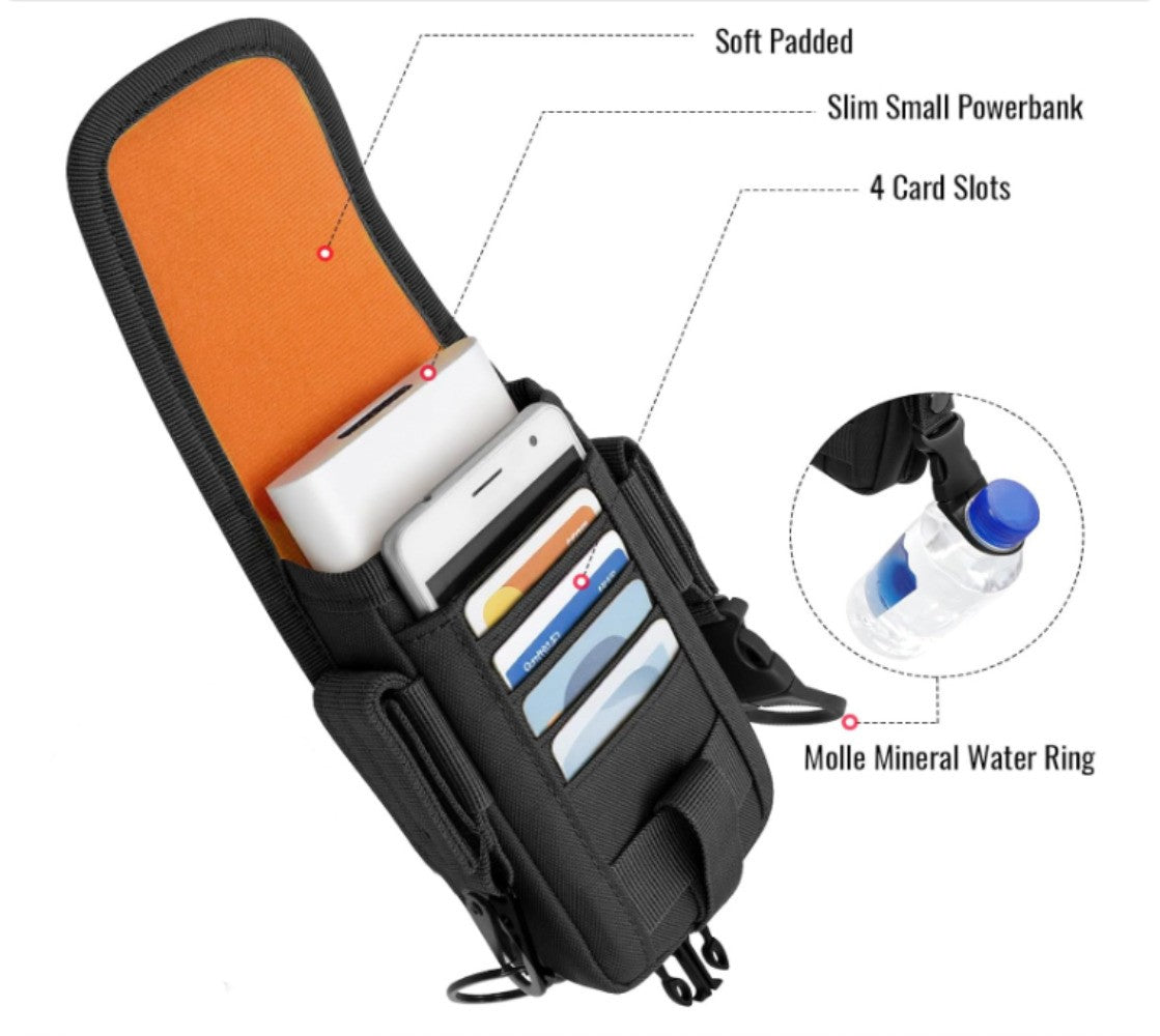 Tactical Molle Phone Pouch Waist Pack with Multi-Use Compartments