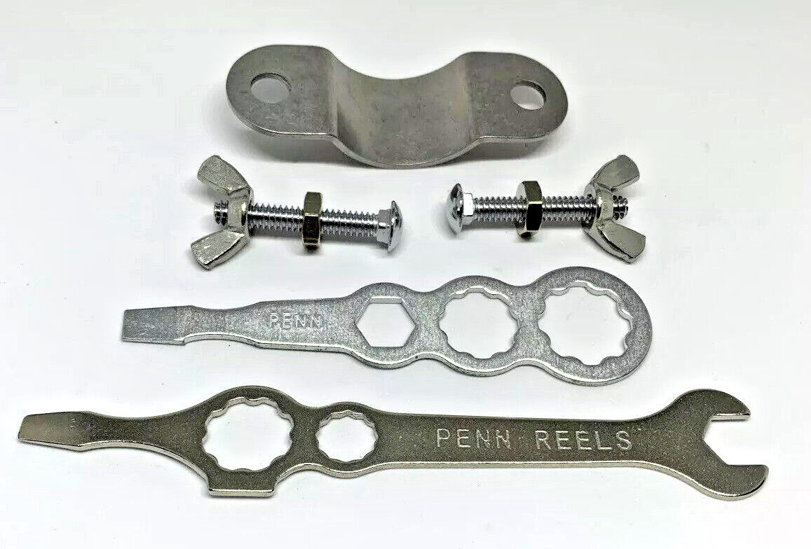 Saltwater Fishing Reel Clamp Set with Wrenches for Penn 114H 115 6/0 9/0