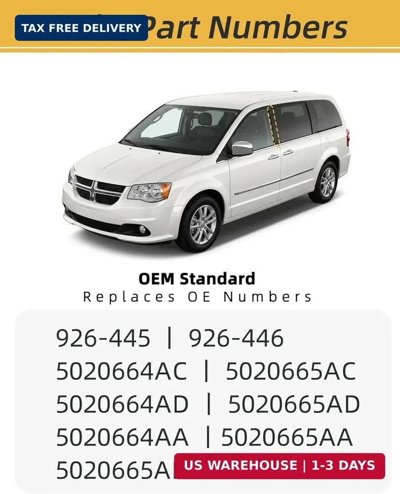 Flecto B Pillar Door Molding Trim for Dodge Grand Caravan 2008-2020