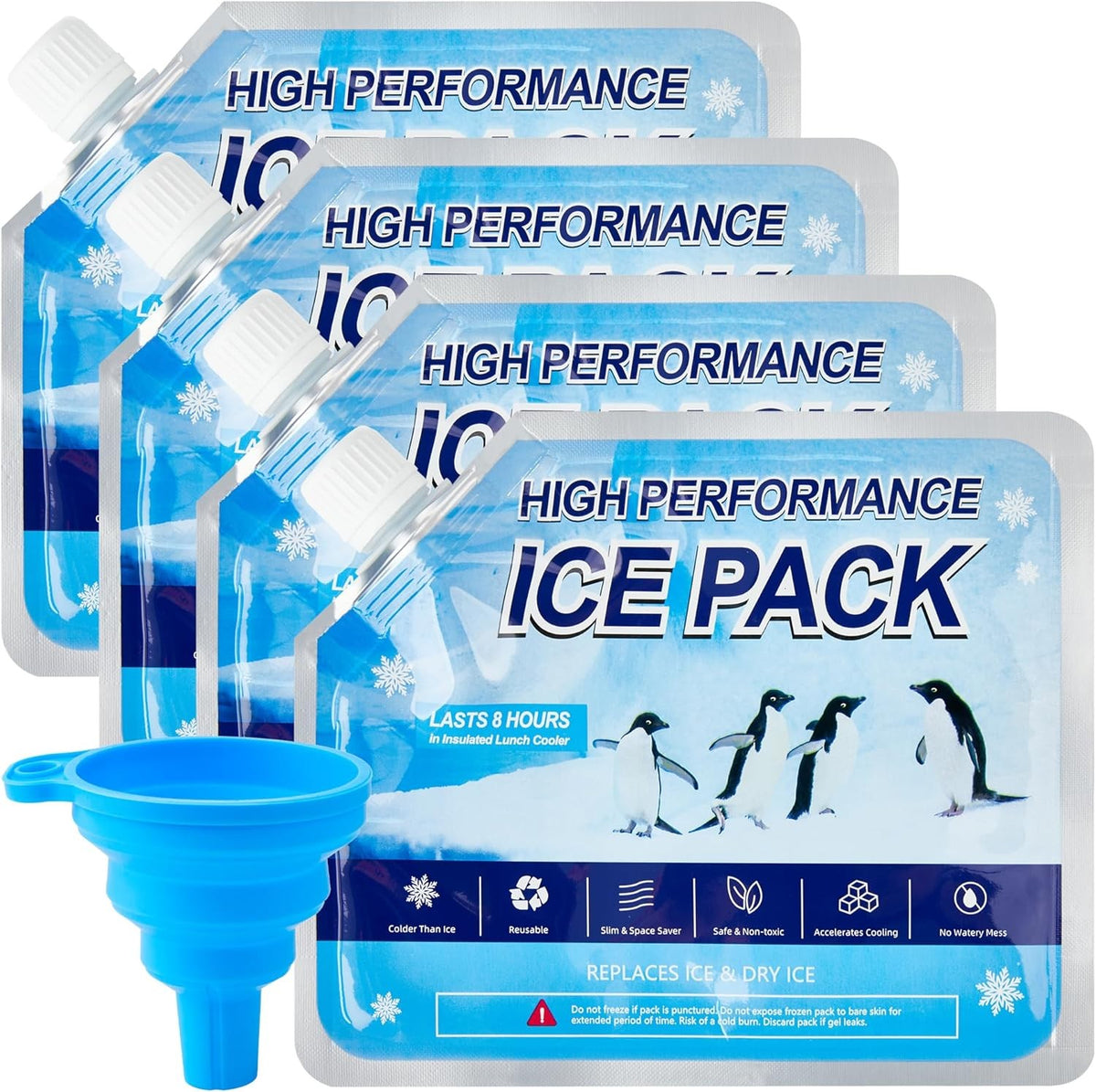 Reusable Ice Packs for Coolers - Long Lasting Cooling for Lunch, Camping & Fishing