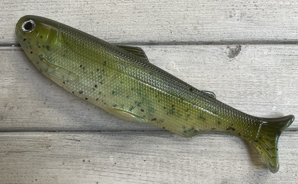 8-Inch Wedge Tail Soft Plastic Swimbait for Fishing Crappie & Bass