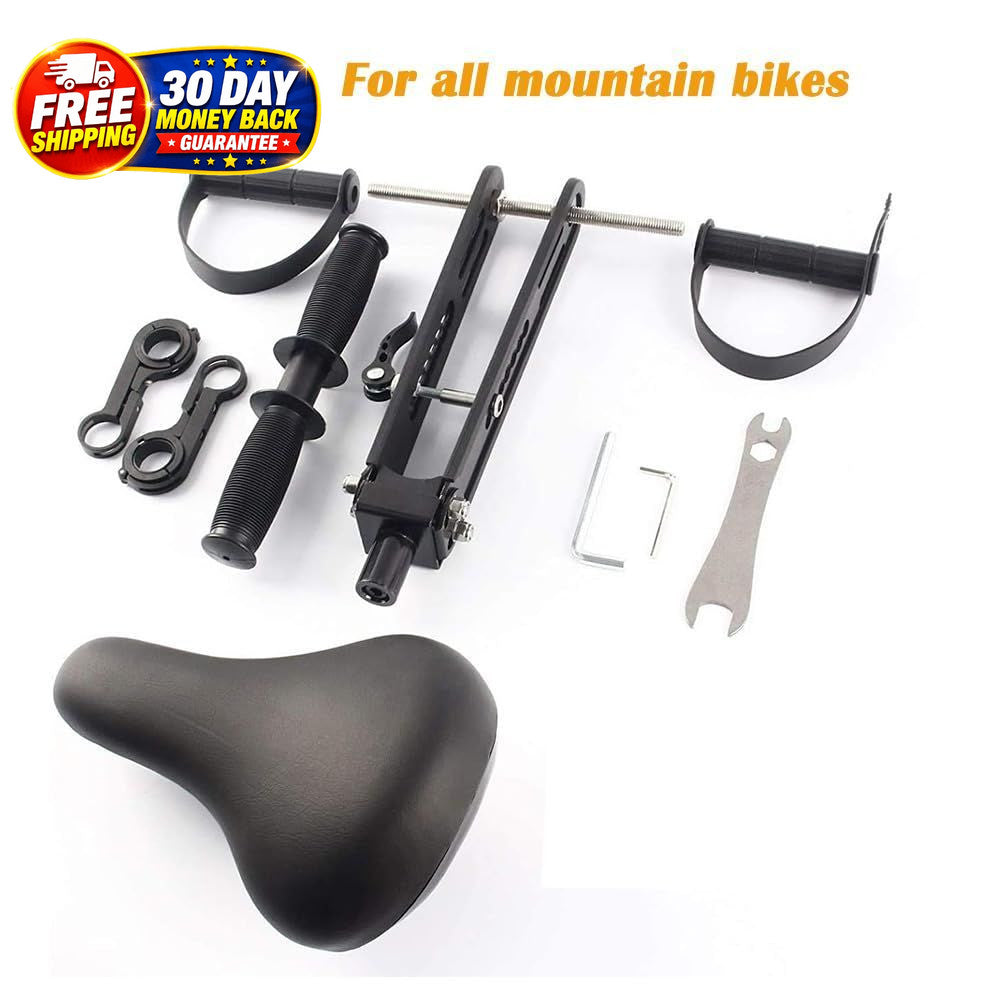 Kids Bike Seat Replacement with Handlebar - Detachable Front Mount for Mountain Biking