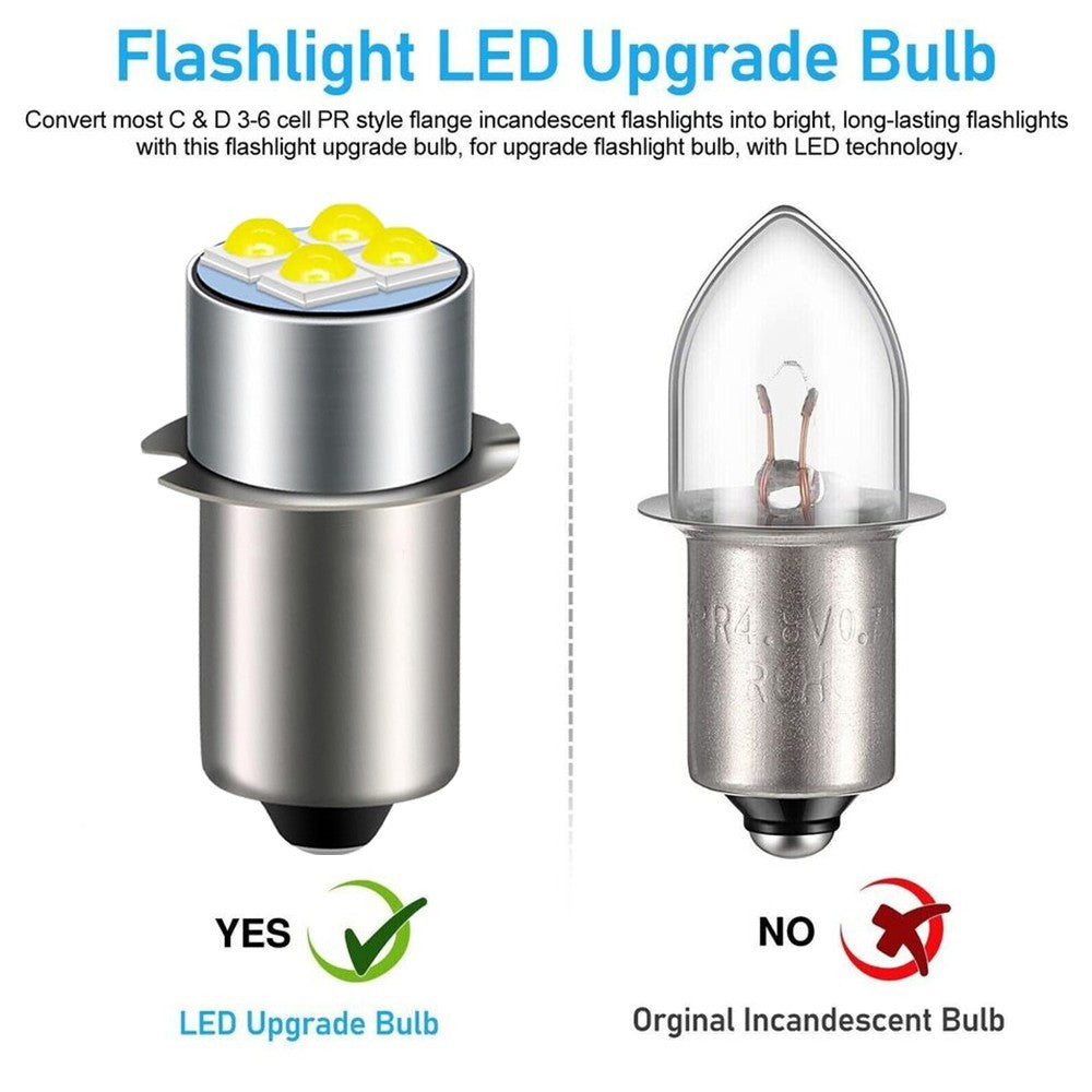 2-Pack P13.5S 19.2V LED Bulbs for Flashlights and Worklights