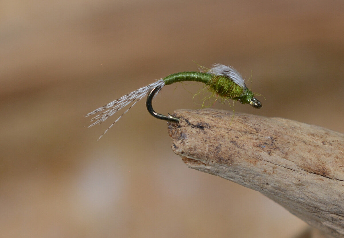 Olive Emerger Fly Set - Mustad Signature Hook Assorted Sizes for Fly Tying