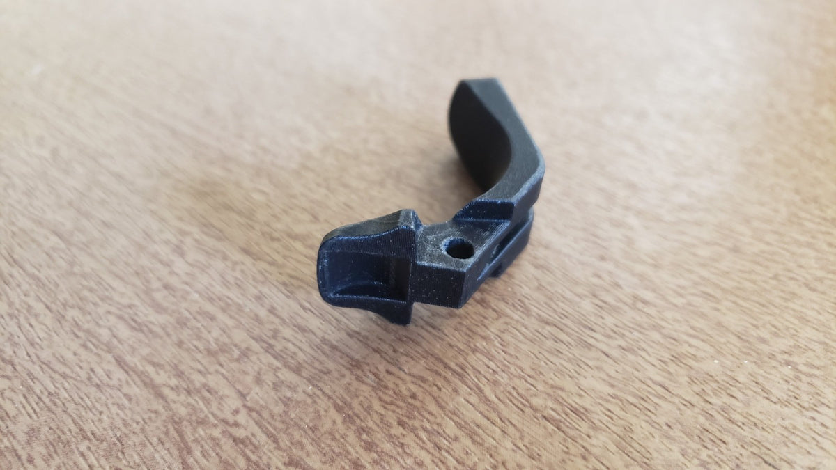 Fixed Compact Beavertail Grip Safety for Pistols - Lightweight Carbon Fiber Reinforced Polymer