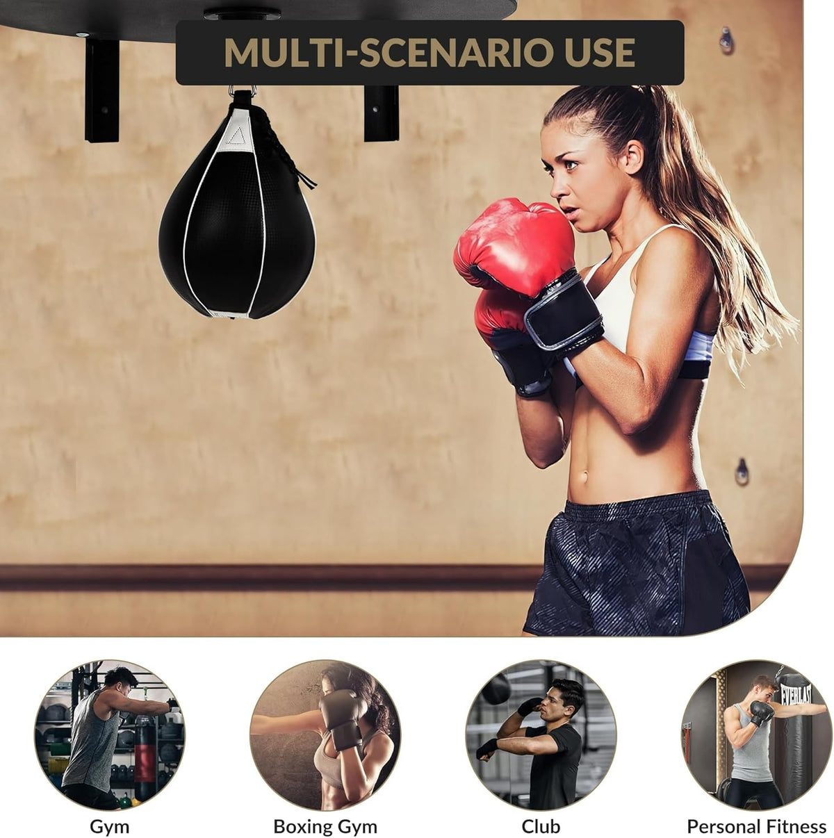 Wall Mounted Speed Bag Platform with Adjustable Height for Boxing Training
