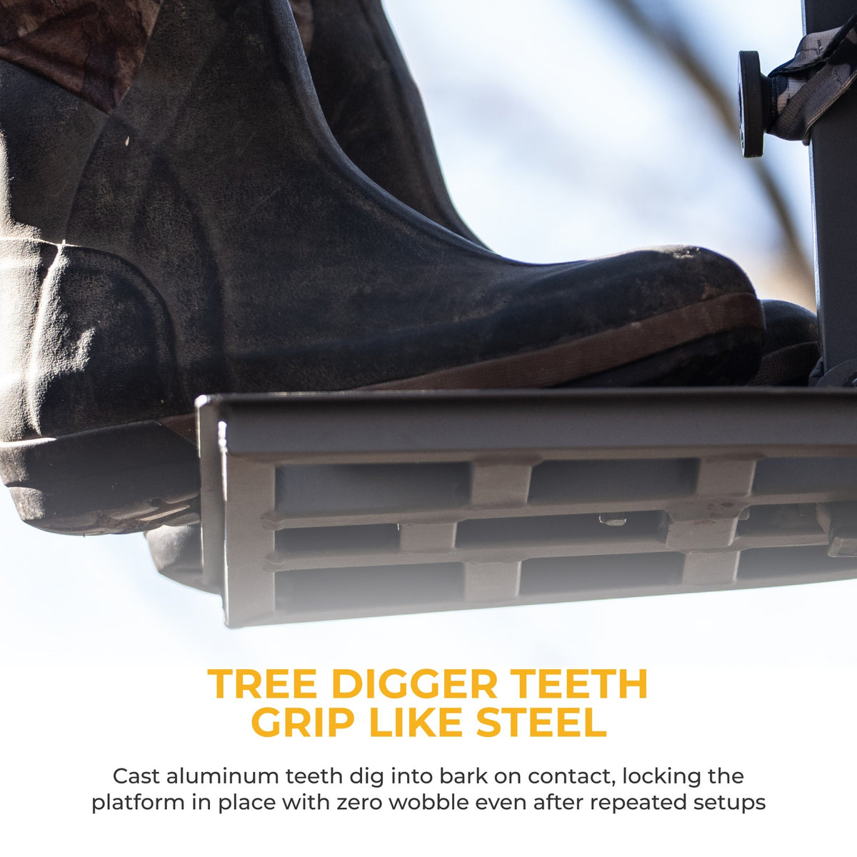 Hawk Full Platform for Tree Digger Teeth Silent Strap Hunting Tree Stand