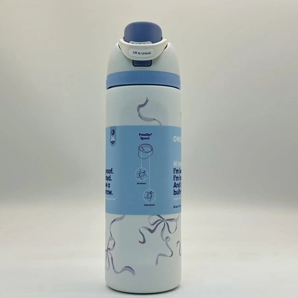 24oz Insulated Water Bottle with Leak-Proof Lid and FreeSip Spout - Tied and True Blue